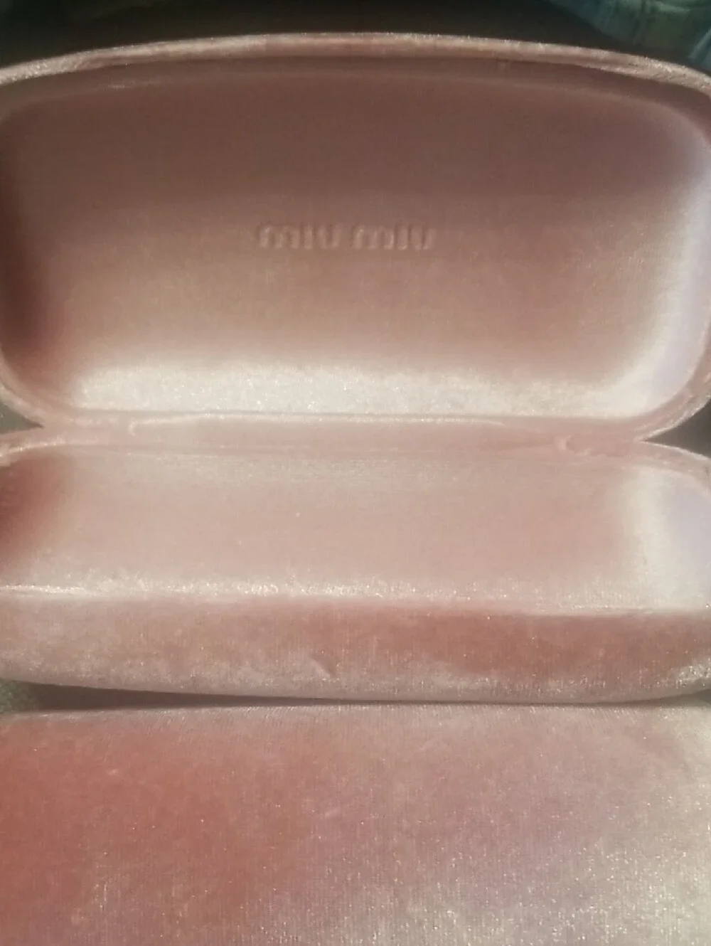 Miu Miu Velvet Eyeglass Cases in Dusty Rose Duo